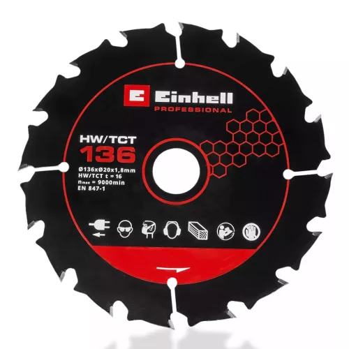 Einhell Fűrészlap (136x20mm 16T-P, TP-CS 18/136-C Li BL-hez) körfűrész tartozék  