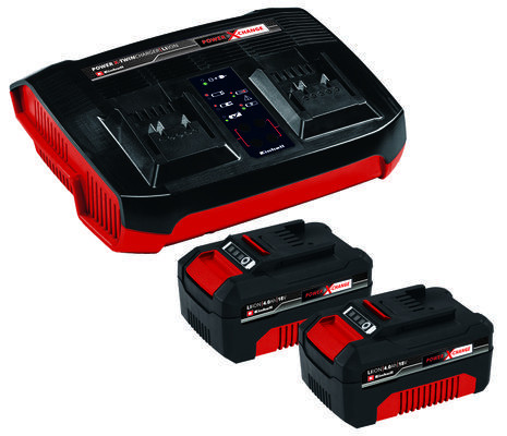 Einhell 2x 4,0 Ah Power X-Change & Twincharger Kit 2 db akku + dupla töltő szett