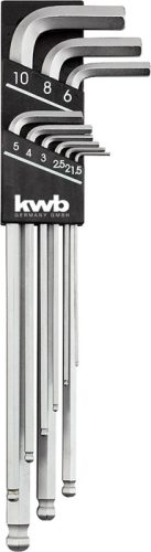 KWB PROFI inbuszkulcs  9 mm 1.5, 2.0, 2.5, 3.0, 4.0, 5.0, 6.0, 8.0, 10.0 mm