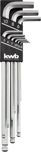 KWB PROFI inbuszkulcs  9 mm 1.5, 2.0, 2.5, 3.0, 4.0, 5.0, 6.0, 8.0, 10.0 mm