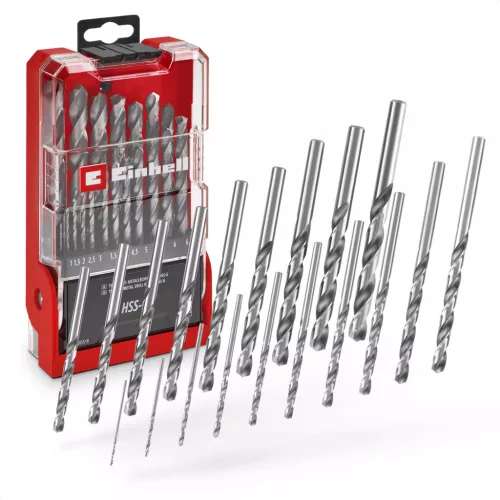 Einhell 19 részes HSS-G fémfúrókészlet, Ø 1–10 mm19 részes HSS-G fémfúrókészlet, Ø 1–10 mm
