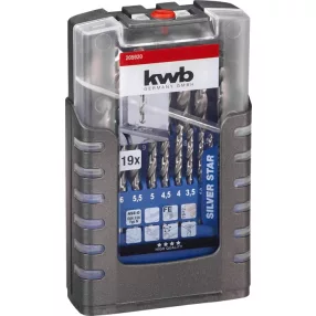 KWB PROFI hengeres spirálfúrószár klt. 19 db 1-10 mm