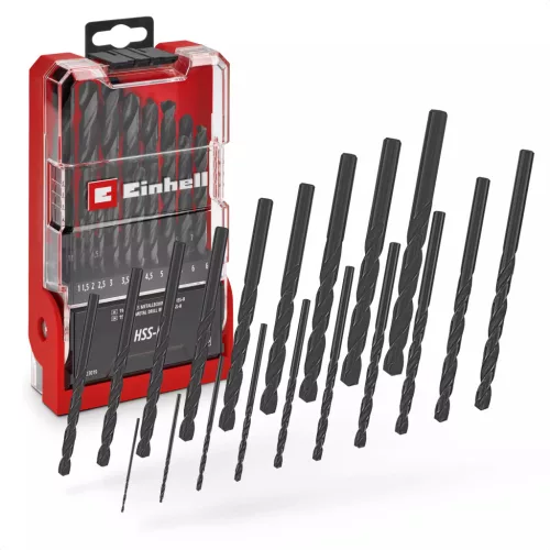 Einhell 19 részes HSS-R fémfúrókészlet, Ø 1–10 mm