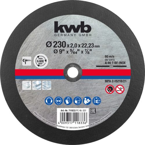 KWB INOX extra vékony vágókorong 115 x 1 mm