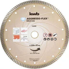   KWB PROFI GOLD-LINE AGGRESSO-FLEX® gyémánt vágótárcsa 230 x 22,23 x 10,0 x 2,8 mm