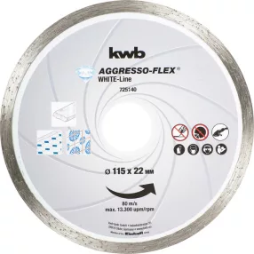   KWB PROFI WHITE-LINE AGGRESSO-FLEX® gyémánt vágótárcsa 115 x 22,23 x 5,0 x 1,8 mm