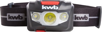 KWB PROFI COB-LED 1.5 W több funkciós 1,5 W-os COB-LED fejlámpa akku: 1.800 mAh  fényerő: 214 lm